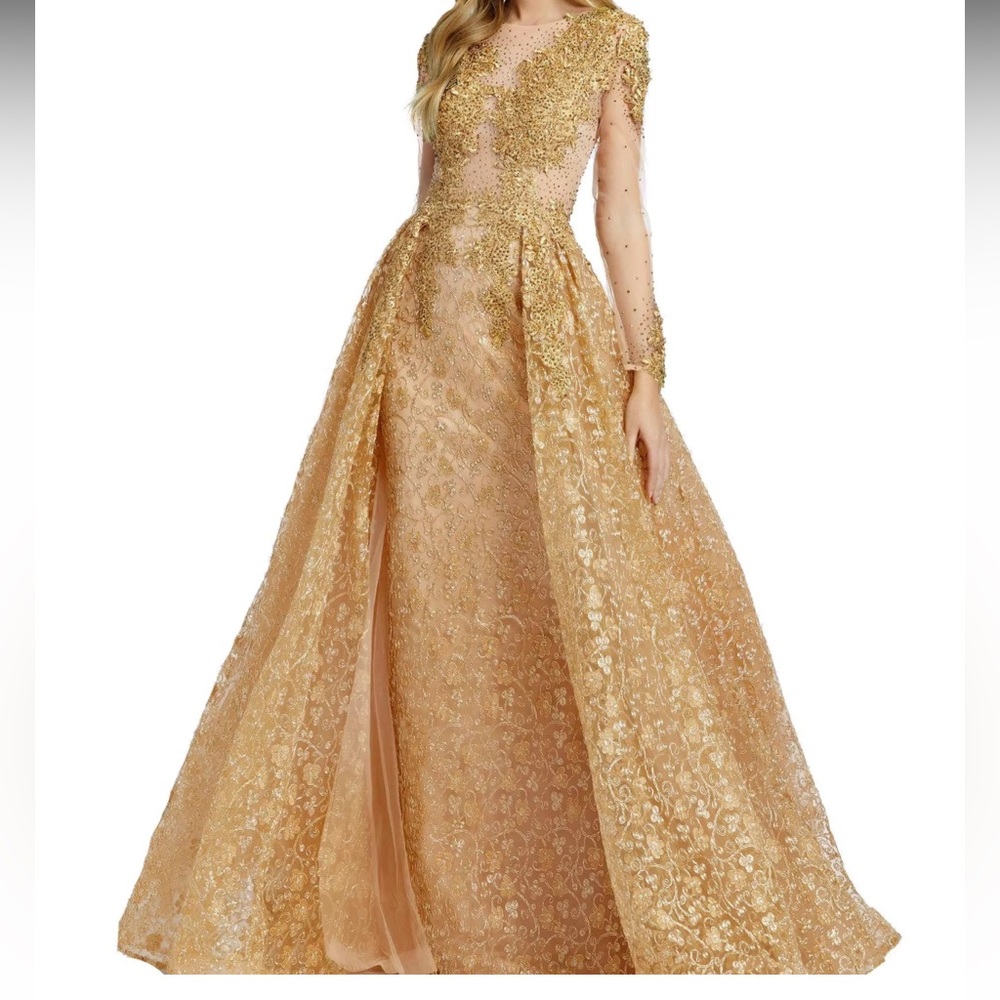 Mac duggal gold gown
